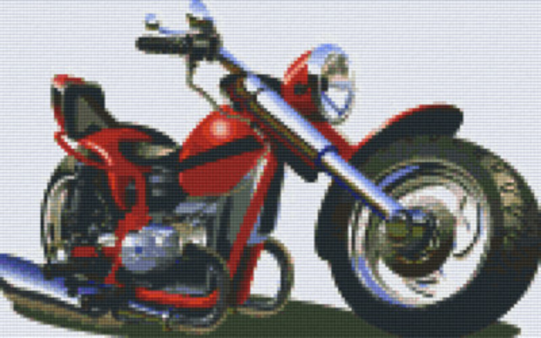 Motorbike Eight [8] Baseplate PixelHobby Mini-mosaic Art Kit image 0